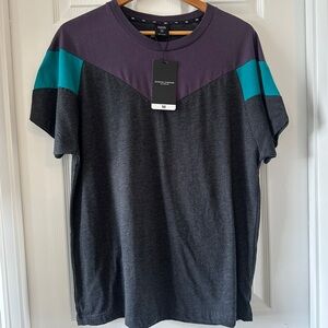 Sunrise Kingdom Colorblock Tee - Charcoal, Teal, and Plum Size Medium